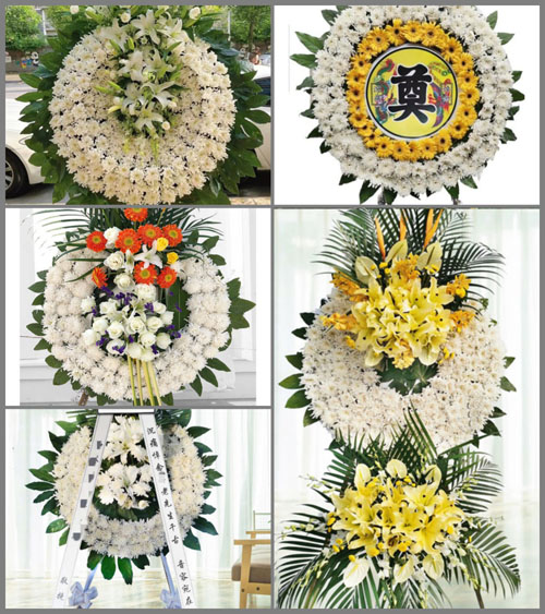 山东青岛平度市田庄镇于埠村花圈速递